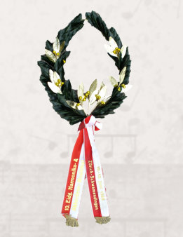 Lorbeerkranz in Gold