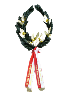 Lorbeerkranz in Gold